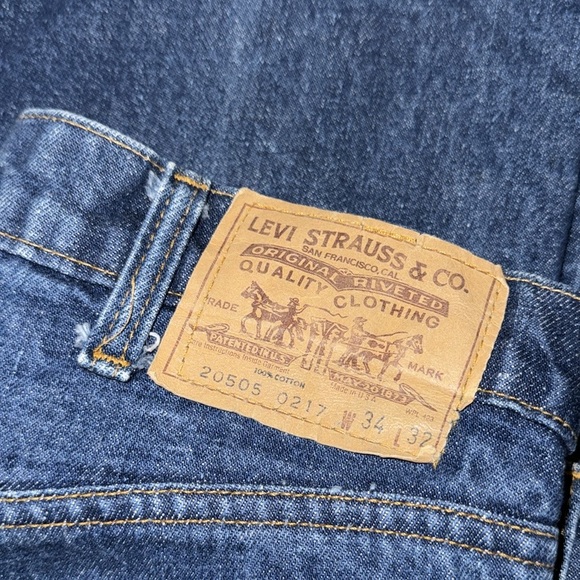 Vintage 80’s Levi’s 505 Orange Tab Denim Jeans Made in USA Size 34x32 - Picture 4 of 9